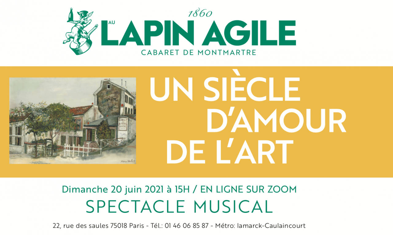 Spectacle musical Au Lapin Agile en Direct sur Zoom