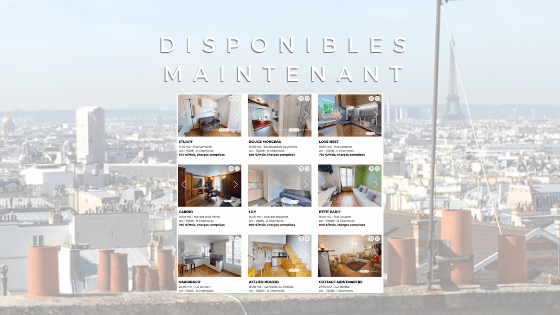 Appartements disponibles, location meublée de longue durée